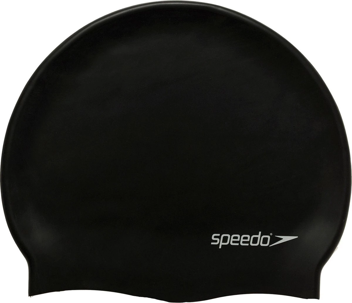 Speedo FLAT SILICONE CAP BLACK - Maat ONE