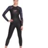Dames Neopreen Speedo Proton Fullsuit Zwart Paars
