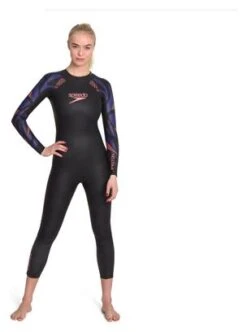 Dames Neopreen Speedo Proton Fullsuit Zwart Paars