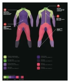 Dames Neopreen Speedo Proton Fullsuit Zwart Paars -Speedo 13997315f06ed453f0247.41630497