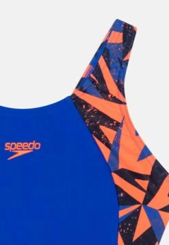 Speedo Girls Hyperboom Splice Muscleback - Badpak - Blue/Orange -Speedo 1eba8eb04b5f42bf8aec1d4db9a97839