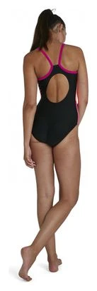 Speedo Dive Women's 1-Piece Swimsuit Thin Straps Muscleback Black Orange 5 Speedo Dive Women's 1-Piece Swimsuit Thin Straps Muscleback Black Orange - Afbeelding 3