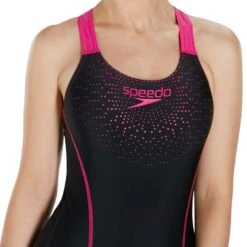 Speedo Women's Gala Logo Medalist - Black/electric Pink -Speedo 254155 04 d 500447