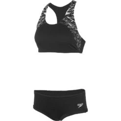 Speedo Women's Boom Placement 2 Piece - Black/white