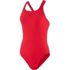 Speedo Women's Essential Endurance+ Medalist Swimsuit - Fed Red