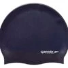 SPEEDO Swimcap Plain Flat Silicone Black