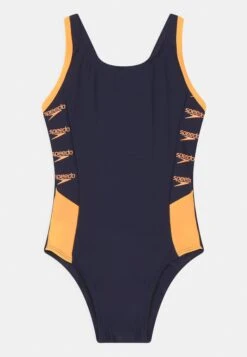 Speedo Boom Logo Splice Muscleback - Badpak - True Navy/Papaya Punch