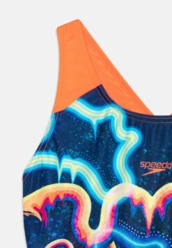 Speedo Girls Digital Placement Splashback - Badpak - Navy/Orange -Speedo 81bd4237105047229fa1a0028b070f66