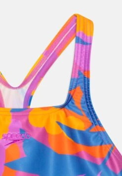 Speedo Girls Printed Medalist - Badpak - Blue/Orange -Speedo bedd6c6756ae4dfa9448d4cfdc5b0544