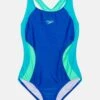 Speedo Girls Colourblock Spiritback - Badpak - Blue/Green