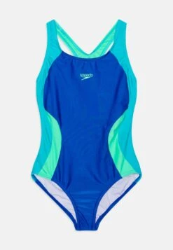 Speedo Girls Colourblock Spiritback - Badpak - Blue/Green