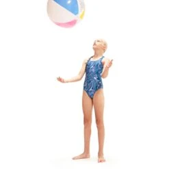 Speedo Allover Medalist Meisjes Badpak - Ammonite Blue/blue Tack/miami Lilac/aquarium -Speedo speedo allover medalist girls bathing suit ammonite blue blue tack miami lilac aquarium 8 1424847