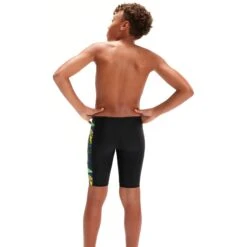 Speedo Allover Panel Jammer Jongen - Black/blue Flame/bright Yellow/fluo Green -Speedo speedo allover panel jammer boys black blue flame bright yellow fluo green 10 1426089