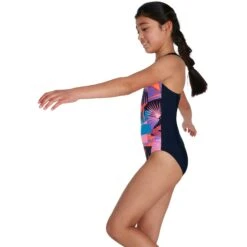 Speedo Allover Pulseback Kids Bathing Suit - True Navy/siren Red/miami Lilac/poo/pink Splash -Speedo speedo allover pulseback kids bathing suit true navy siren red miami lilac poo pink splash 8 1301743