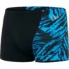 Speedo Allover V-Cut Aquashort - Black/pool -Speedo speedo allover v cut aquashort black pool 10 1301770