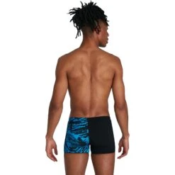 Speedo Allover V-Cut Aquashort - Black/pool -Speedo speedo allover v cut aquashort black pool 8 1301768