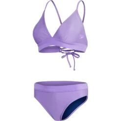 Speedo Banded Triangle Dames Bikini - Miami Lilac/soft Coral