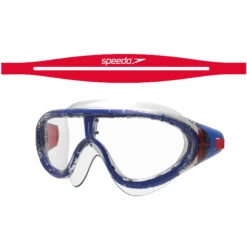 Speedo BioFUSE Rift Junior Lava Red/Beautiful Blue/Clear Swimming Goggle