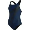 Speedo Boom Logo Placement Racerback Bathing Suit - Boom Logo Black/blue Flame