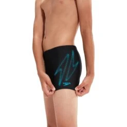 Speedo Hyper Boom Logo Placement Aquashort Jongens - Black/Bolt -Speedo speedo boys hyper boom logo placement aquashort black bolt 3 1515458