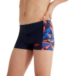 Speedo Hyper Boom Panel Zwemshort Jongens - True Navy/Volcanic Orange/True Cobalt -Speedo speedo boys hyper boom panel aquashort true navy volcanic orange true cobalt 2 1515496