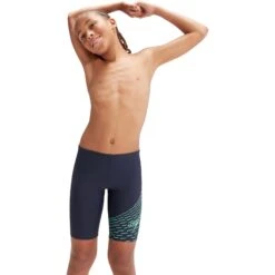 Speedo Medley Logo Zwemjammer Jongens - True Navy/Green Glow 12 Speedo Medley Logo Zwemjammer Jongens - True Navy/Green Glow -Speedo speedo boys medley logo jammer true navy green glow 3 1515583