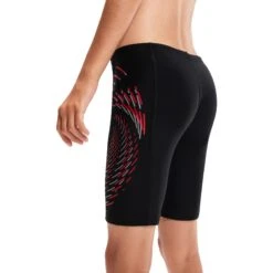 Speedo Plastisol Placement Zwemjammer Jongens - Black/Fed Red/Dapple Grey -Speedo speedo boys plastisol placement jammer black fed red dapple grey 3 1515679