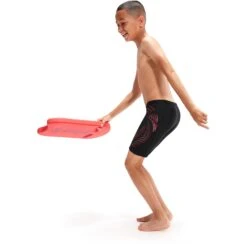 Speedo Plastisol Placement Zwemjammer Jongens - Black/Fed Red/Dapple Grey -Speedo speedo boys plastisol placement jammer black fed red dapple grey 8 1515684