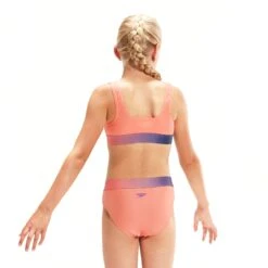 Speedo Contrast Band Meisjes Bikini - Soft Coral/miami Lilac -Speedo speedo contrast band 2 piece girls bikini soft coral miami lilac 6 1424904