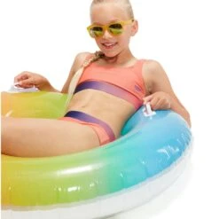 Speedo Contrast Band Meisjes Bikini - Soft Coral/miami Lilac -Speedo speedo contrast band 2 piece girls bikini soft coral miami lilac 7 1424905