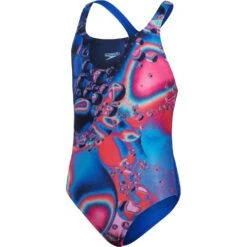 Speedo Digital Placement Medalist Badpak Kinder - Bubble Blue Flame/electric Pink