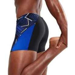 Speedo ECO END+ Splice Zwembroek - Black/chroma Blue/white -Speedo speedo eco end plus splice aquashort black chroma blue white 3 1427949