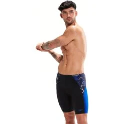 Speedo ECO END+ Splice Zwemjammer - Black/chroma Blue/white -Speedo speedo eco end plus splice jammer black chroma blue white 7 1428139