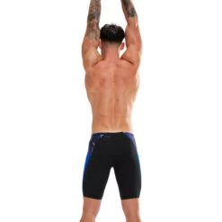 Speedo ECO END+ Splice Zwemjammer - Black/chroma Blue/white -Speedo speedo eco end plus splice jammer black chroma blue white 8 1428140