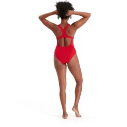 Speedo ECO Endurance+ Medalist Badpak - Fed Red -Speedo speedo eco endurance plus medalist bathing suit fed red 10 1424023