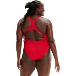 Speedo ECO Endurance+ Medalist Badpak - Fed Red -Speedo speedo eco endurance plus medalist bathing suit fed red 14 1424028
