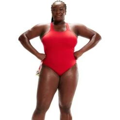 Speedo ECO Endurance+ Medalist Badpak - Fed Red -Speedo speedo eco endurance plus medalist bathing suit fed red 15 1424029