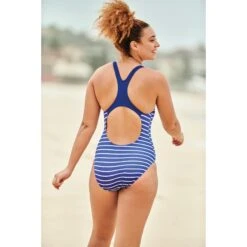 Speedo ECO Endurance+ Printed Medalist Badpak - Chroma Blue/white (fed Red Branding) -Speedo speedo eco endurance plus printed medalist bathing suit chroma blue white fed red branding 8 1424069