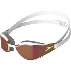 Speedo Fastskin Hyper Elite Mirror Swimming Googles - White/oxid Grey/rose Gold