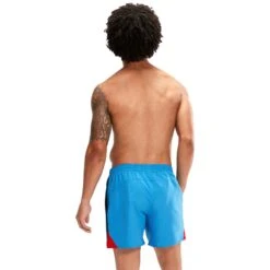 Speedo Hyper Boom Splice 16" Zwembroek - Beach Blue/true Navy/fed Red -Speedo speedo hyper boom splice 16 watershort beach blue true navy fed red 6 1428591