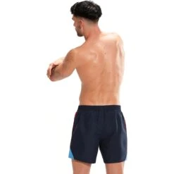 Speedo Hyper Boom Splice 16" Zwembroek - True Navy/fed Red/beach Blue -Speedo speedo hyper boom splice 16 watershort true navy fed red beach blue 5 1428600