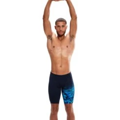 Speedo Hyper Boom V-Cut Zwemjammer - True Navy/Blue Flame/Pool -Speedo speedo hyper boom v cut jammer true navy blue flame pool 7 1516718