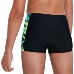 Speedo Hyperboom Panel Aquashort Kids - Black/pool/bright Zest -Speedo speedo hyperboom panel aquashort kids black pool bright zest 3 1302323