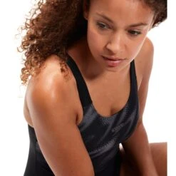 Speedo HyperBoom Placement Muscleback Badpak - Black/dove Grey -Speedo speedo hyperboom placement muscleback bathing suit black dove grey 2 1424313