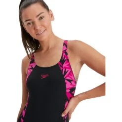 Speedo Hyperboom Splice Muscleback Bathing Suit - Black/electric Pink/ecstatic Pink -Speedo speedo hyperboom splice muscleback bathing suit black electric pink ecstatic pink 1 1302389