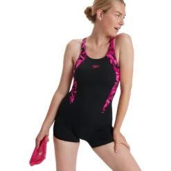 Speedo Hyperboom Splice Women's Legsuit - Hyper Black/electric Pink/ecstatic -Speedo speedo hyperboom splice womens legsuit hyper black electric pink ecstatic 4 1166511