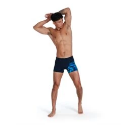 Speedo Hyper Boom V-Cut Heren Zwemshort - Navy/Blauw -Speedo speedo hyperboom v cut aquashort true navy blue flame pool 5 1302461