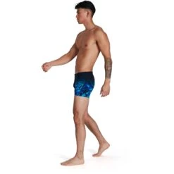 Speedo Hyper Boom V-Cut Heren Zwemshort - Navy/Blauw -Speedo speedo hyperboom v cut aquashort true navy blue flame pool 7 1302463