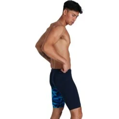 Speedo Hyper Boom V-Cut Zwemjammer - True Navy/Blue Flame/Pool -Speedo speedo hyperboom v cut jammer true navy blue flame pool 10 1302498