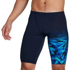 Speedo Hyper Boom V-Cut Zwemjammer - True Navy/Blue Flame/Pool -Speedo speedo hyperboom v cut jammer true navy blue flame pool 2 1302490